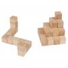 Soma-Würfel Bausatz, naturfarben, 150 Holzwürfel, Material für 5 Würfel