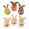 Bastelset Osterhase mit Holzklammer, 6er-Set