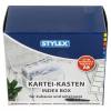 Karteikasten, A8, inkl. 100 Karteikarten und Register