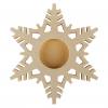 Teelichthalter Schneeflocke, aus Holz