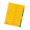 Kartonregister A4, 10-teilig + Indexblatt, 5-farbig