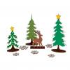 Blanko-Holzfiguren Winterwald zum Selbstgestalten, 13-teilig