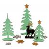 Blanko-Holzfiguren Winterwald zum Selbstgestalten, 13-teilig