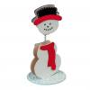 Blanko-Zettelhalter Schneemann, aus Holz