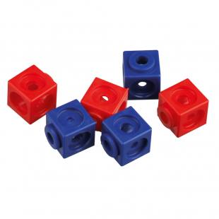 100 Steckwürfel 5- farbig 1,7cm in der Box online bestellen