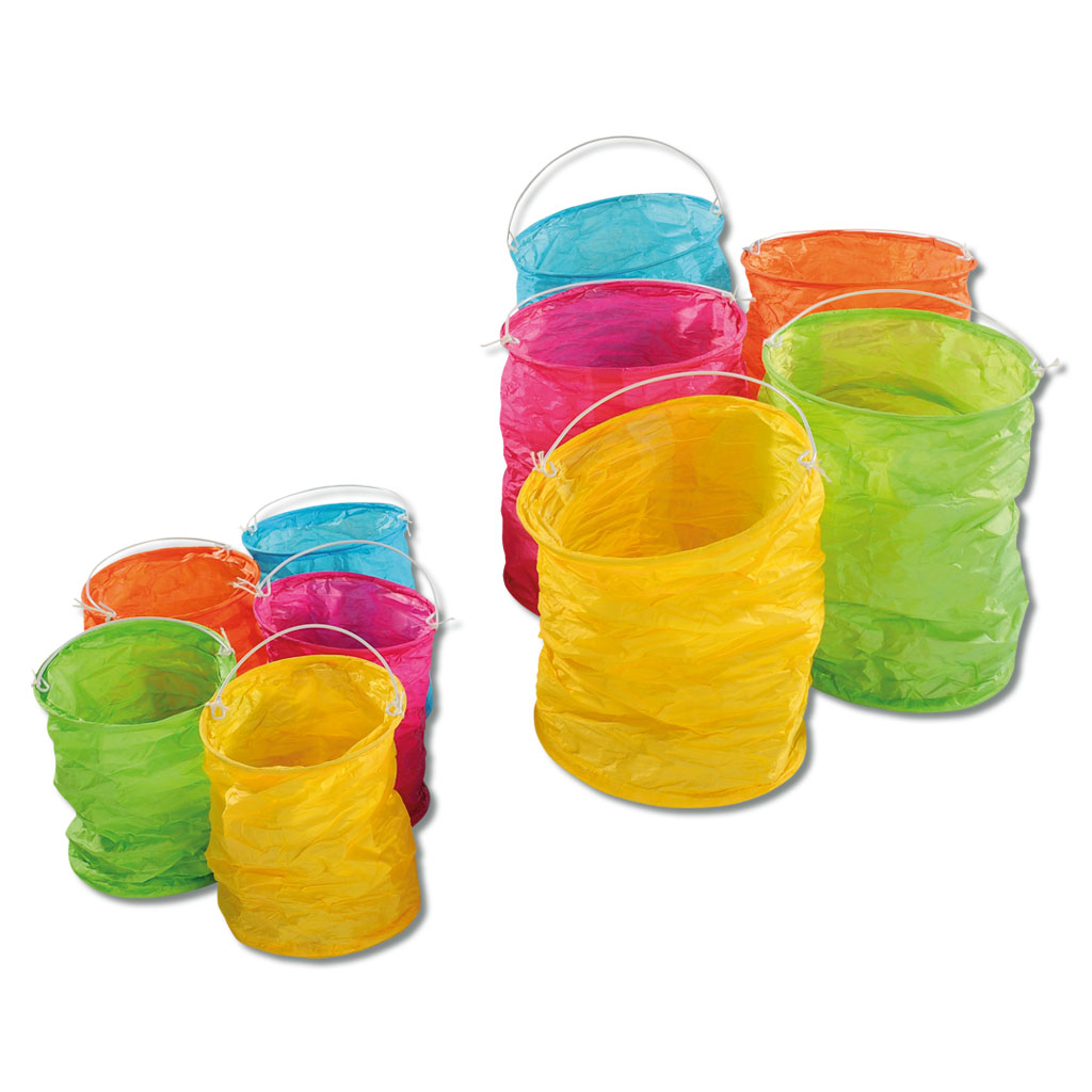 Bunte Papierlaternen in 2 Größen
