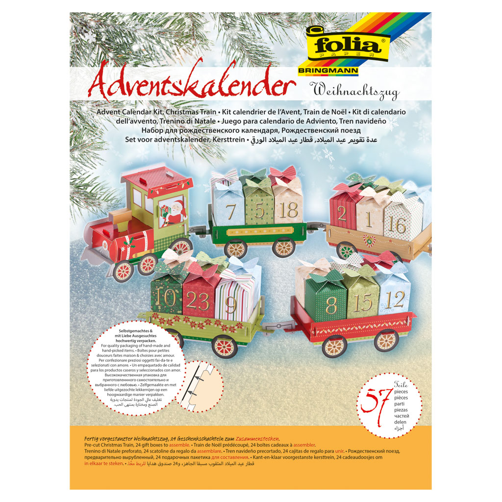 Folia® Adventskalender „Weihnachtszug“
