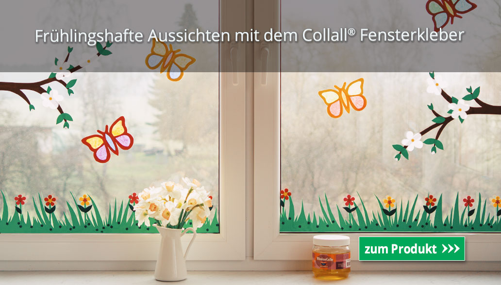 Frühlingshafte Aussichten mit dem Collall® Fensterkleber