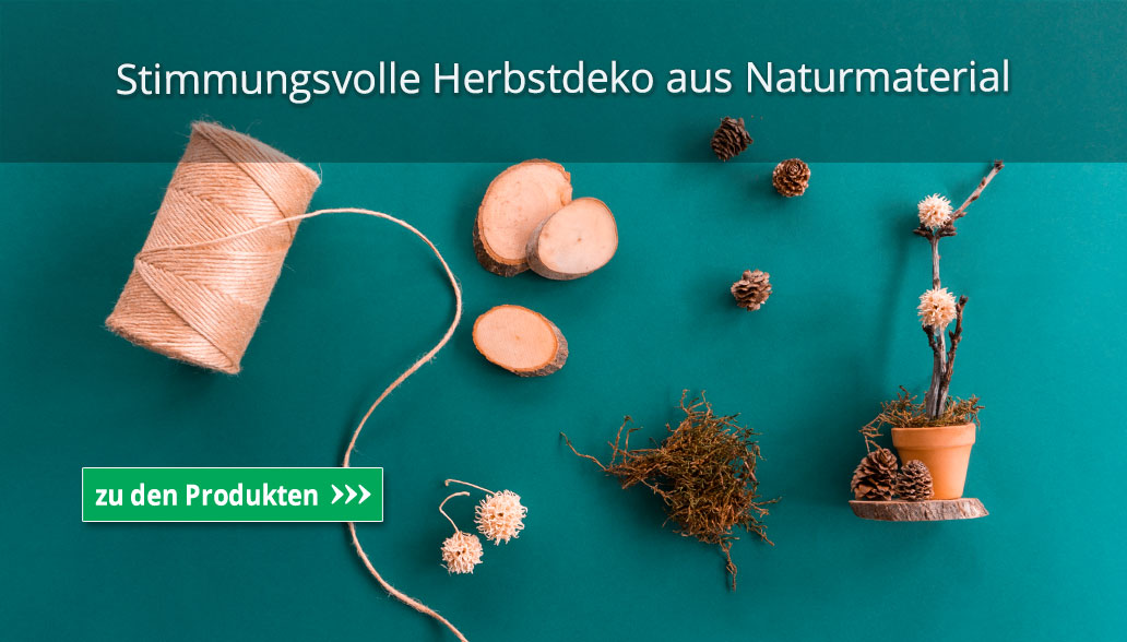 Stimmungsvolle Herbstdekoration aus Naturmaterial